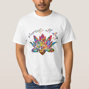 T-shirt Fleur Namaste Yoga Aquarelle