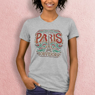 T-shirt Fleur Parisienne Aimer Symphonie Femmes Slim Fit
