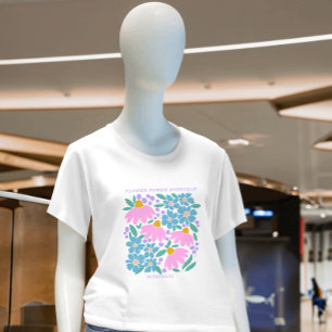 T-shirt Fleur personnalisée puissance joli jardin rose ble