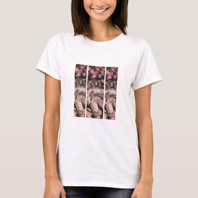 T-shirt Fleur Rose Austronut - Beauté cosmique (Devant)