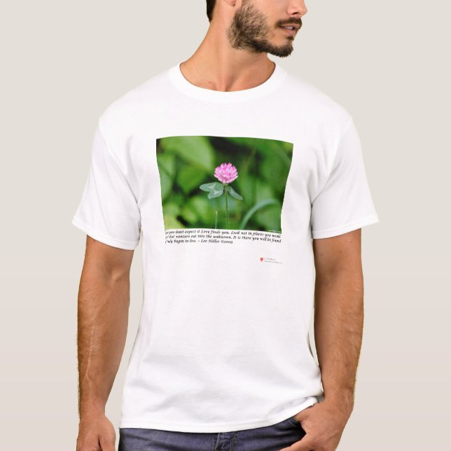 T-shirt Fleur rose de la collection de cadeaux Lee Hiller  (Devant)