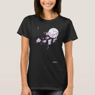 T-shirt Fleur Rose Fleur de Cerisier Sakura Violet Japonai