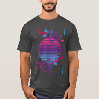 T-shirt Fleur rose Fleur Fleur Japon Sakura Vaporwave Cher