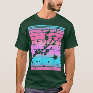 T-shirt Fleur rose japonaise Sakura 90s Vaporwave Cherry B