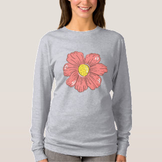 T-shirt Fleur rouge