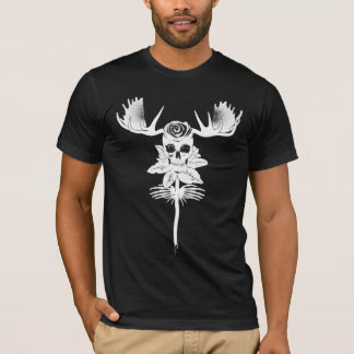 T-shirt FLEUR SAUVAGE : BLANC sur la série de noir