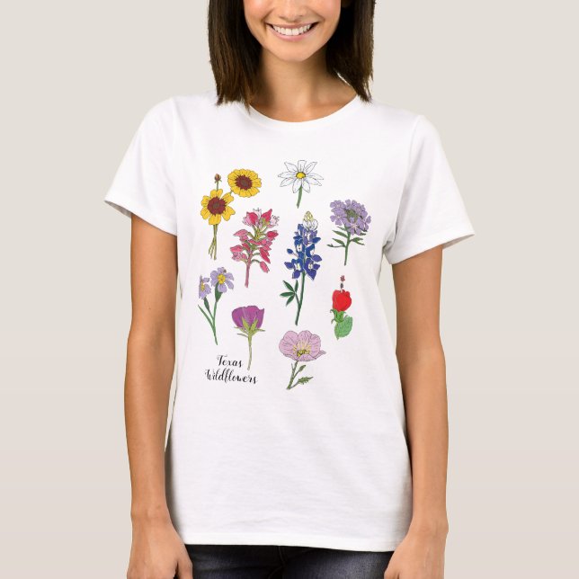 T-shirt Fleur sauvage du Texas (Devant)
