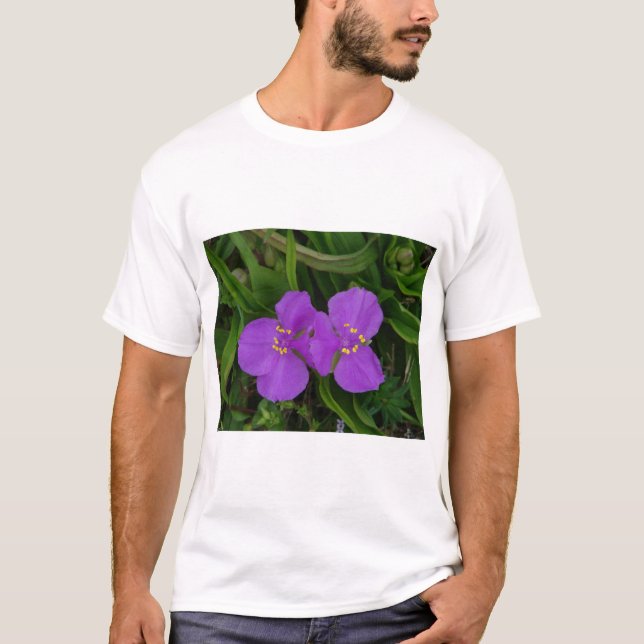 T-shirt Fleur sauvage Fuchsia Spiderwort Hot Springs Cadea (Devant)