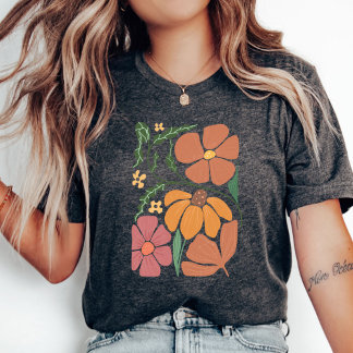 T-Shirt fleur sauvage, Garden Tee, Chemises femmes
