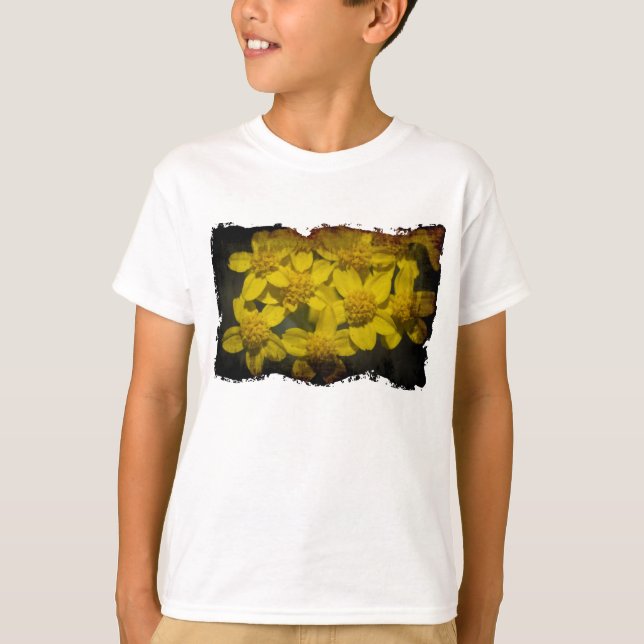 T-shirt Fleur sauvage jaune (Devant)