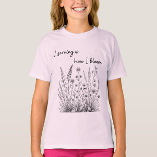 T-shirt Fleur sauvage Line Dessin Apprendre comment je fle