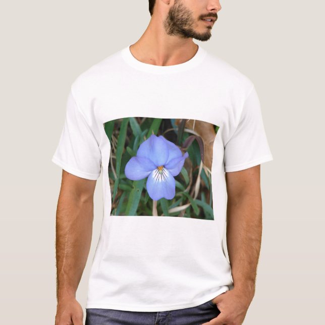T-shirt Fleur sauvage Oiseaux-Pied Violet IV sources therm (Devant)