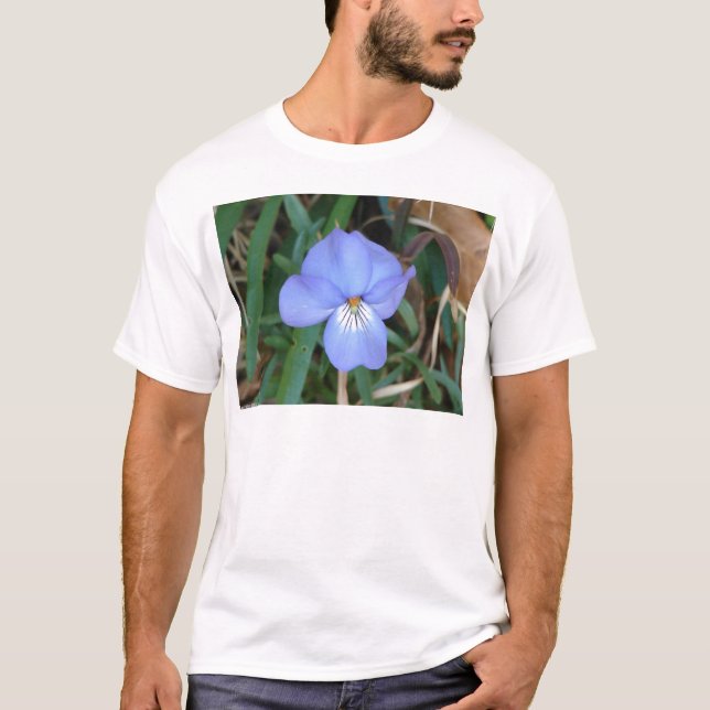 T-shirt Fleur sauvage Oiseaux-Pied Violet IV sources therm (Devant)