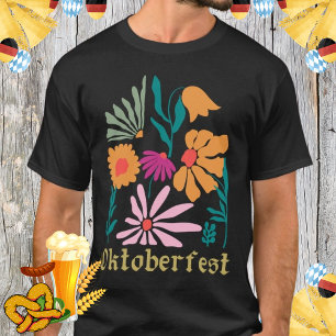 T-shirt Fleur sauvage Oktoberfest German Bière Floral Part