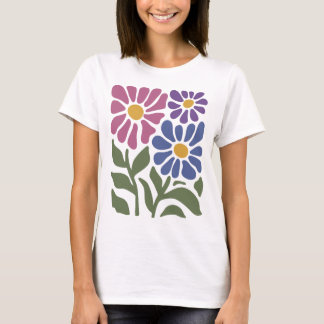 T-shirt Fleur sauvage subtil Bisexual Pride Bi drapeau