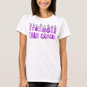 T-shirt fleur sauvage super plus fort que le cancer du pan