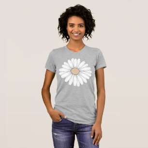 T-shirt Fleur sereine : Art botanique à la ligne fine déli