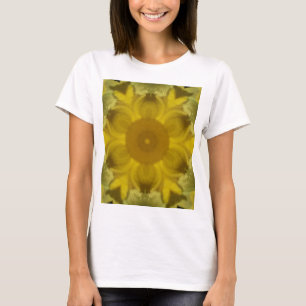 T-shirt Fleur soleil éclate dorée
