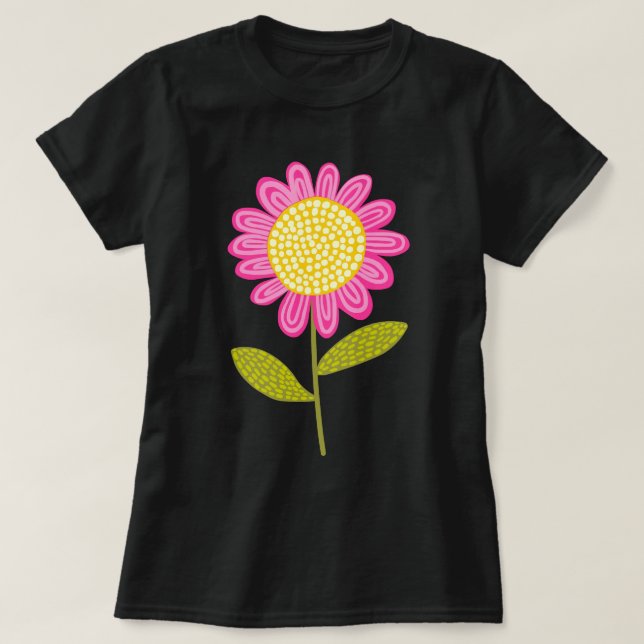 T-shirt Fleur stylisée (Design devant)