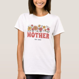 T-shirt Fleur Super Fleur Vintage Florale Fête des Mères