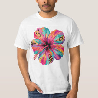 T-shirt Fleur tropicale d'Hibiscus coloré PNG