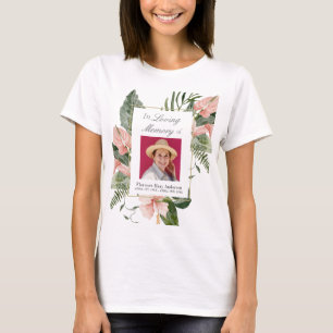 T-shirt Fleur tropicale rose - Mémorial en souvenir affect