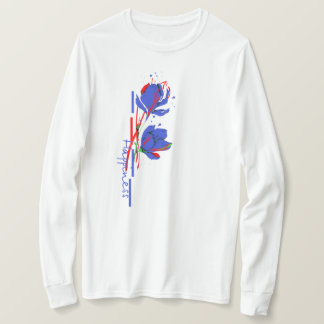 T-shirt Fleur vibrante minimale