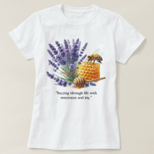T-shirt fleuri et sucré / Miel de lavande / Bee
