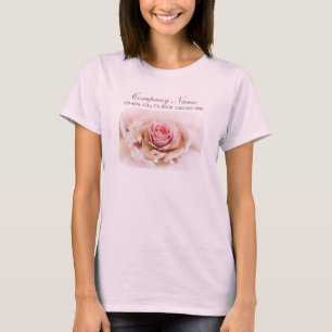 T-shirt fleuriste mariage élégant rose