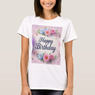 T-shirt Fleurs anniversaire luxueux élégant extravagant