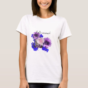 T-shirt Fleurs bleues, bonjour été!
