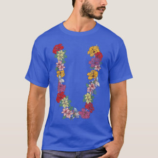 T-shirt Fleurs colorées Chaîne de fleurs hawaïennes Flor d