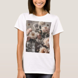 T-shirt Fleurs colorées Elégante florale d'inspiration vin