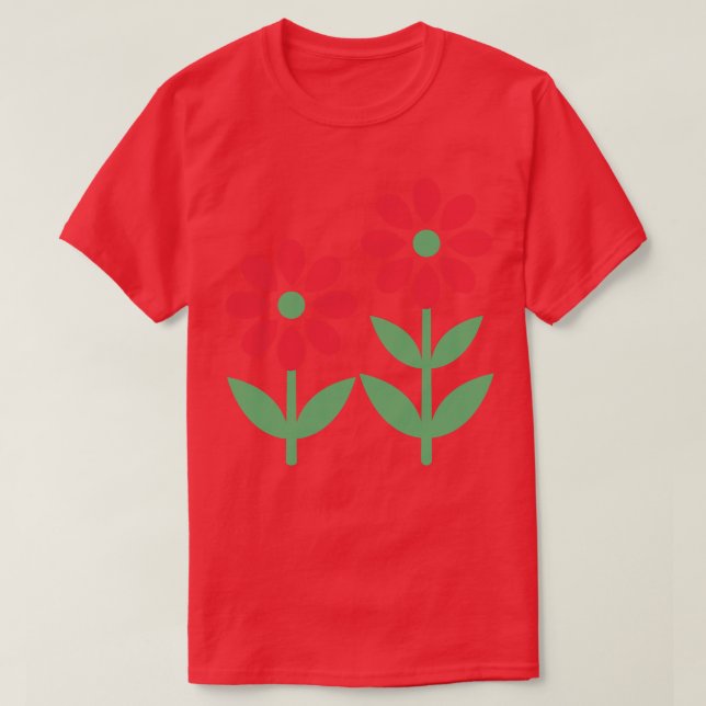 T-shirt Fleurs colorées mignonnes (Design devant)