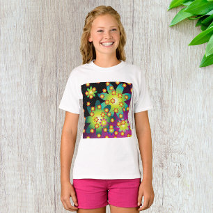 T-shirt Fleurs colorées rétro