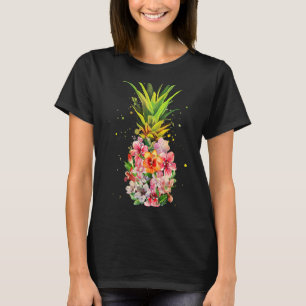 T-shirt Fleurs d'ananas femmes Aloha Hawaii Vintage Hawai