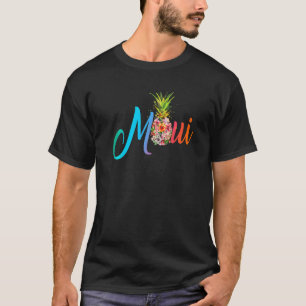 T-shirt Fleurs d'ananas Maui Hawaiian Vintage Hawaii Flo
