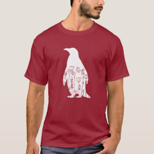 T-shirt Fleurs d'animaux de Penguin mignonnes