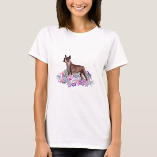 T-shirt Fleurs de Boston Terrier