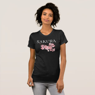 T-shirt Fleurs de cerisier rose aquarelle Sakura