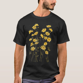 T-shirt Fleurs de Cosmos Jaunes