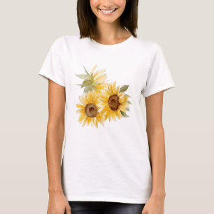 T-shirt Fleurs de couleur aquarelle