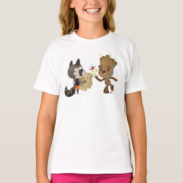 T-shirt Fleurs de croissance de la culture de roquette (Devant)