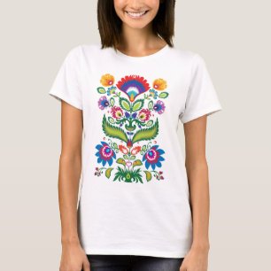 T-shirt Fleurs de folklore, mélange de couleurs 5