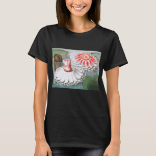T-shirt Fleurs de nénuphars vintage, nénuphars dans un éta