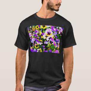 T-shirt fleurs de pensée