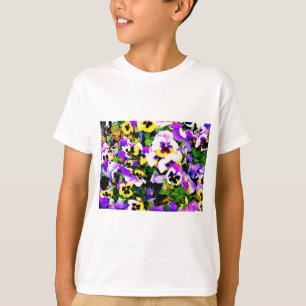 T-shirt fleurs de pensée