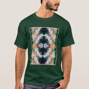 T-shirt Fleurs de pivoine rose Multipliées Abstraites