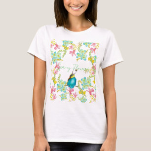 T-shirt Fleurs de printemps aquarelle