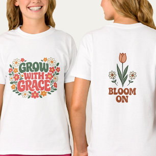 T-shirt Fleurs de Printemps Poussent avec Grâce Rétro